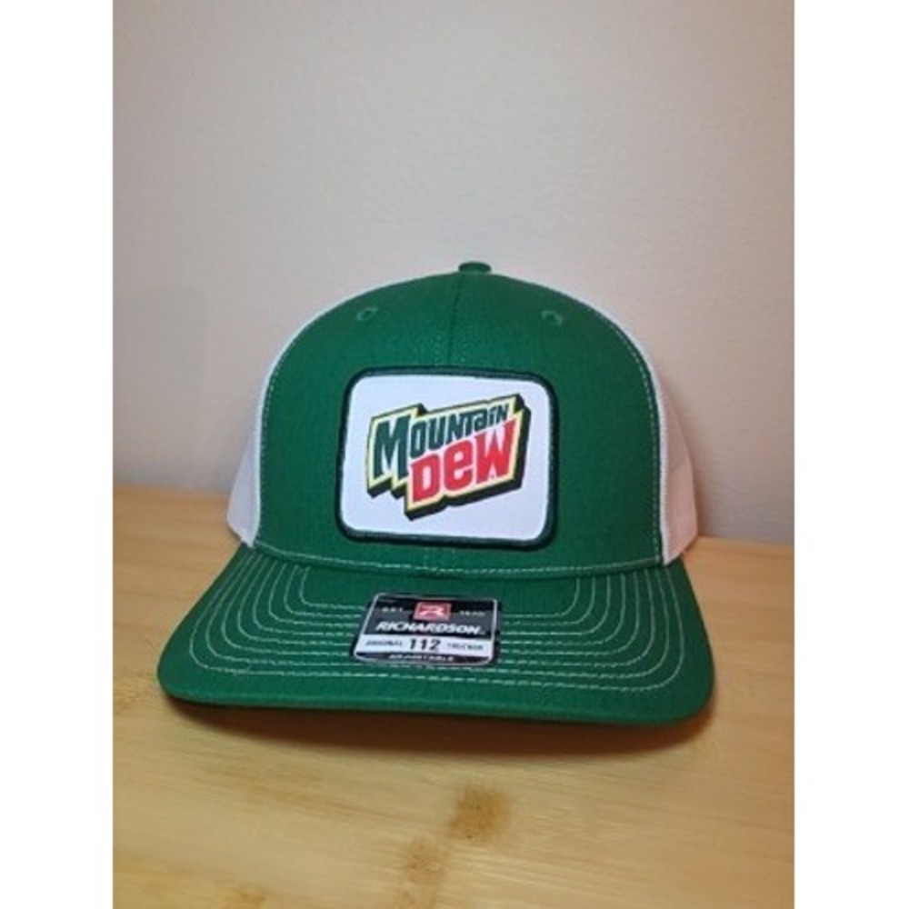 Mountain Dew Richardson 112 Trucker Hat Green White Mesh Snapback